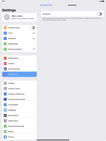 Press the indicator next to 