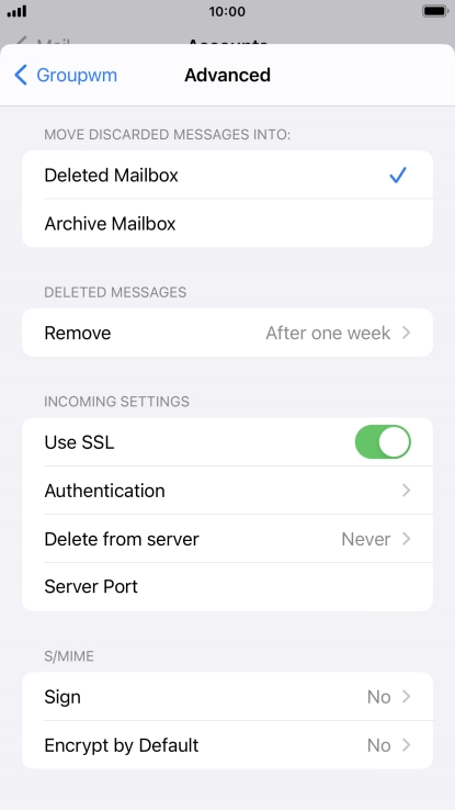 Press the indicator next to 