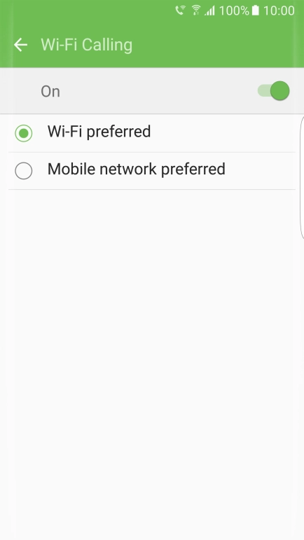 If you turn on the function, press the required setting.