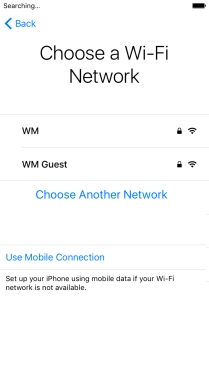 Press the required Wi-Fi network.