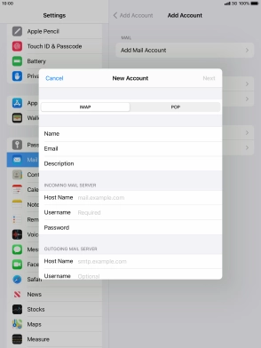 Press IMAP. Press IMAP.