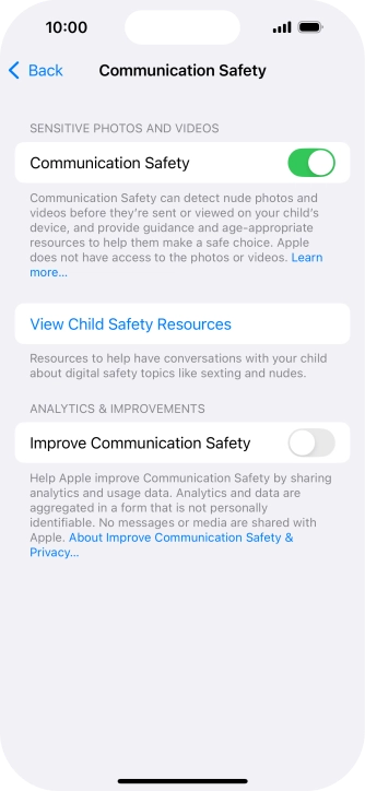 Press the indicator next to 