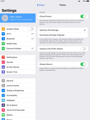 Press the indicator next to 