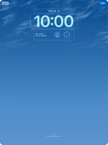 To customise the way the lock screen date is displayed, press the date widget and follow the instructions on the screen to select the required widget display mode.