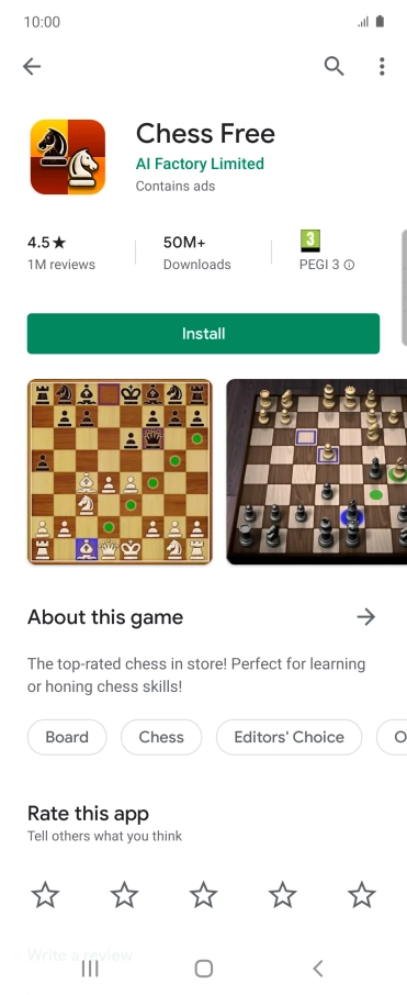 Press Install and follow the instructions on the screen to install the app.