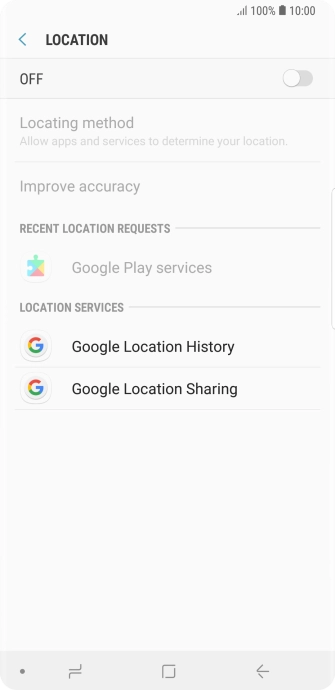 Press the indicator to turn the function on or off.
