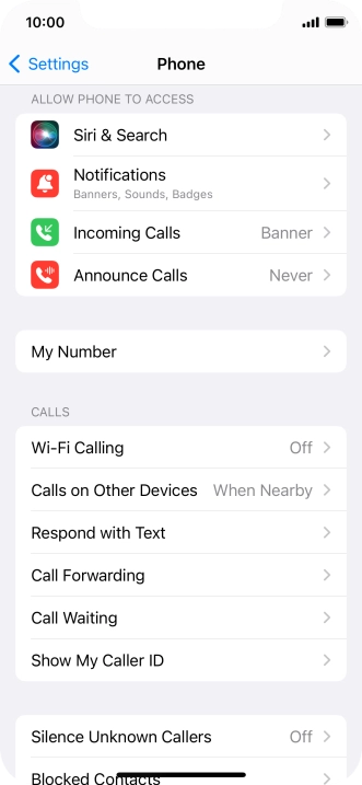Press Wi-Fi Calling.