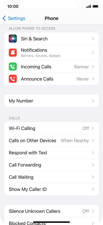 Press Wi-Fi Calling.