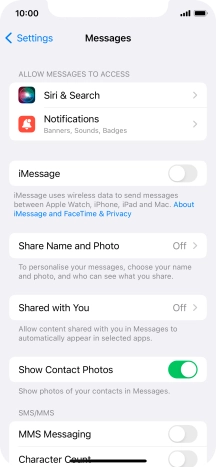 Press the indicator next to 