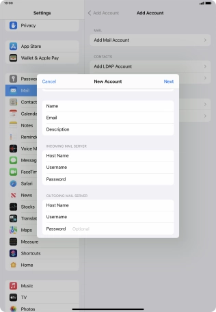 Press Password and key in the password for your email account. Please note that if you're using Vodafone's outgoing server, leave the password field empty. Press Password and key in the password for your email account. Please note that if you're using Vodafone's outgoing server, leave the password field empty.