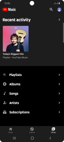 Press the required category and go to the required audio file.