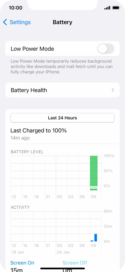 Press Battery Health.