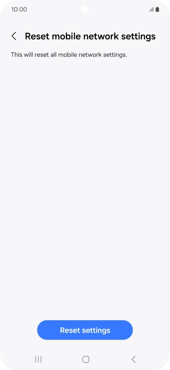 Press Reset settings.