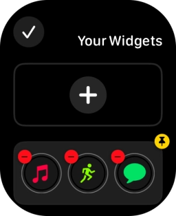 Press the add widget icon and go to the required widget. Press the add widget icon and go to the required widget.