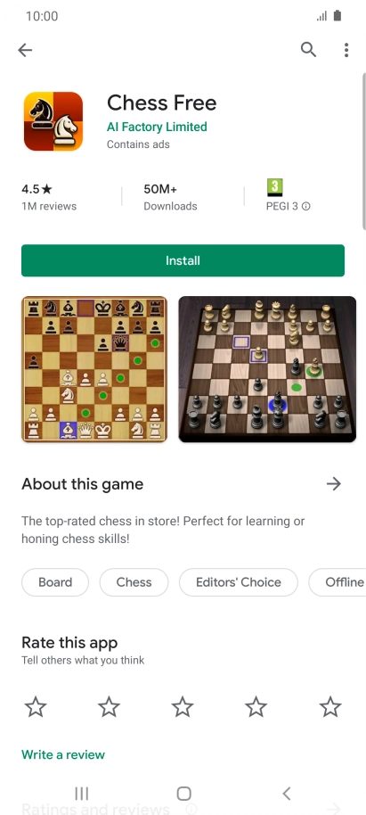 Press Install and follow the instructions on the screen to install the app.