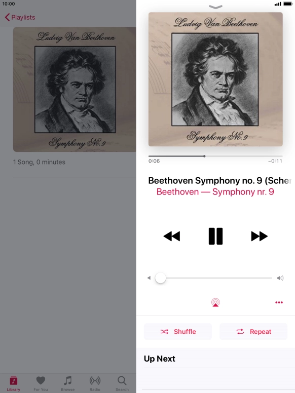 Press arrow right to go to the next audio file.