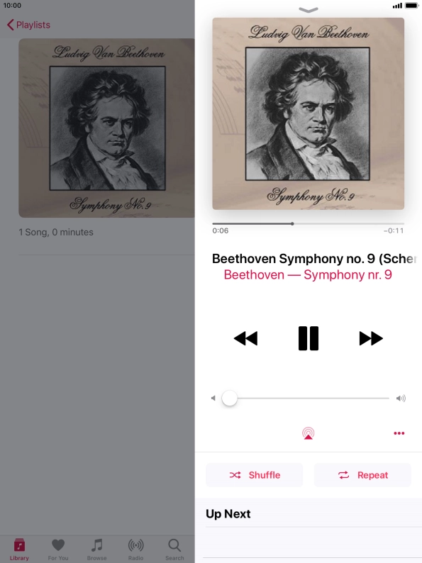 Press arrow right to go to the next audio file.