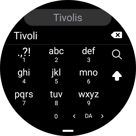 Key in the required destination and press the search icon.