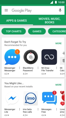 Press the search field.