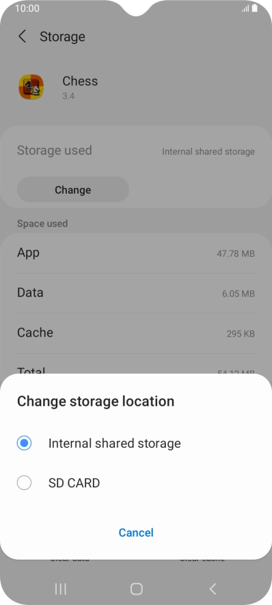 Press the name of the memory card.