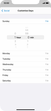 Select the required time limit.