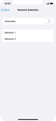 If you turn off the function, press the required network.