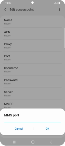 Key in 8080 and press OK.