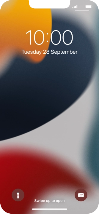 Slide your finger upwards starting from the bottom of the screen.