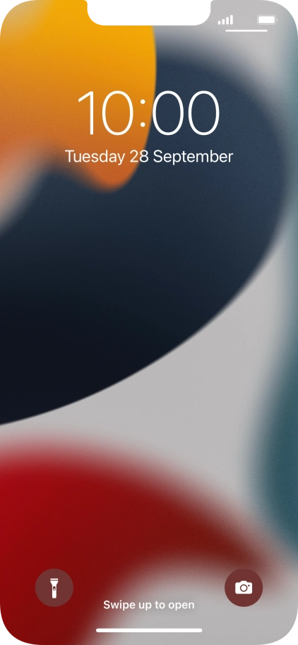 Slide your finger upwards starting from the bottom of the screen.