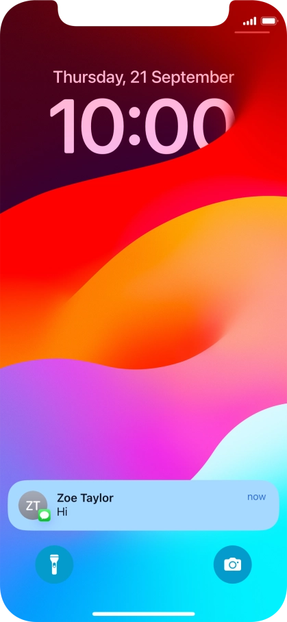 Press the required notification and follow the instructions on the screen to use the selected function.