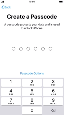 Press Passcode Options.
