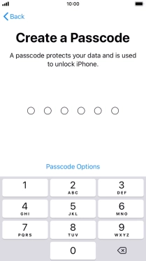 Press Passcode Options.