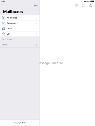 Press the required email account.