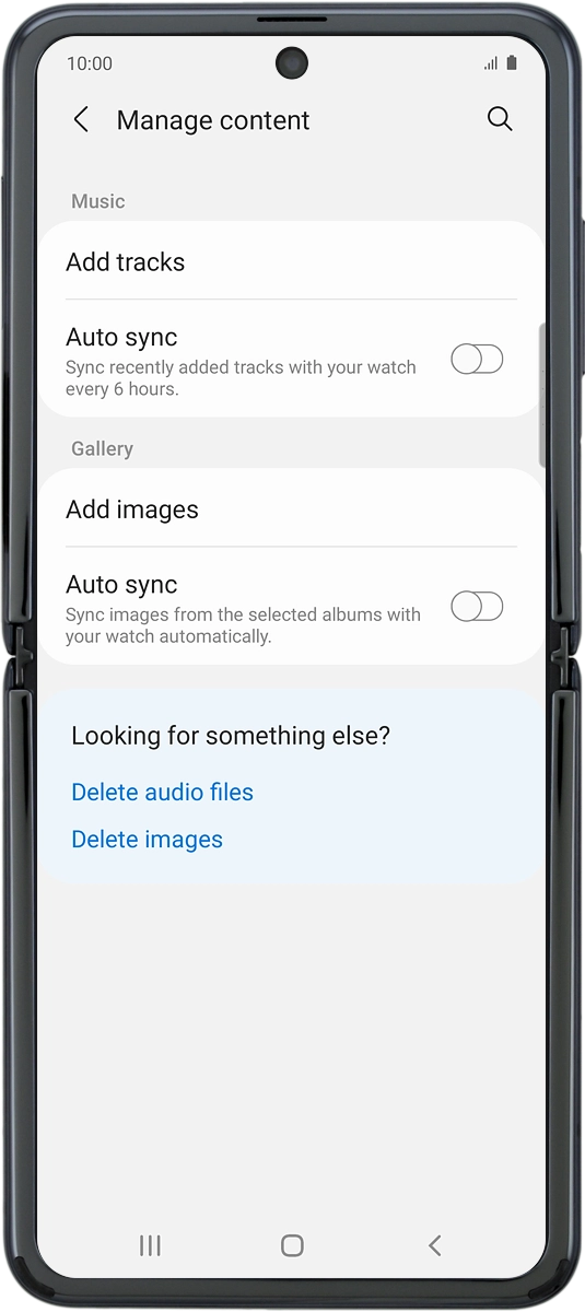 On your phone: Press Add tracks.