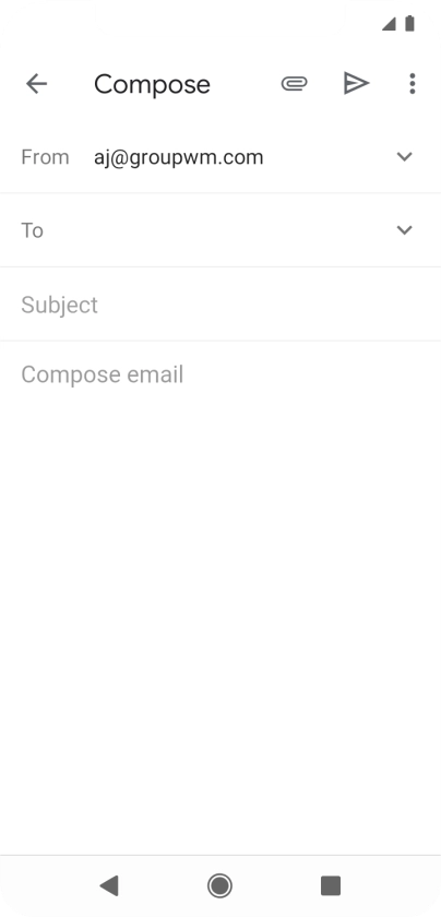 Press To and key in the first letters of the recipient's name.