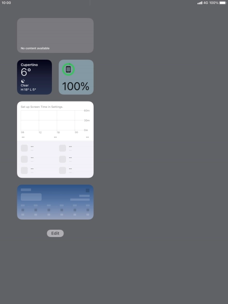 If you're using a Widget Stack: slide up or down on the stack to select the required widget.
