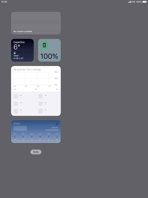 If you're using a Widget Stack: slide up or down on the stack to select the required widget.