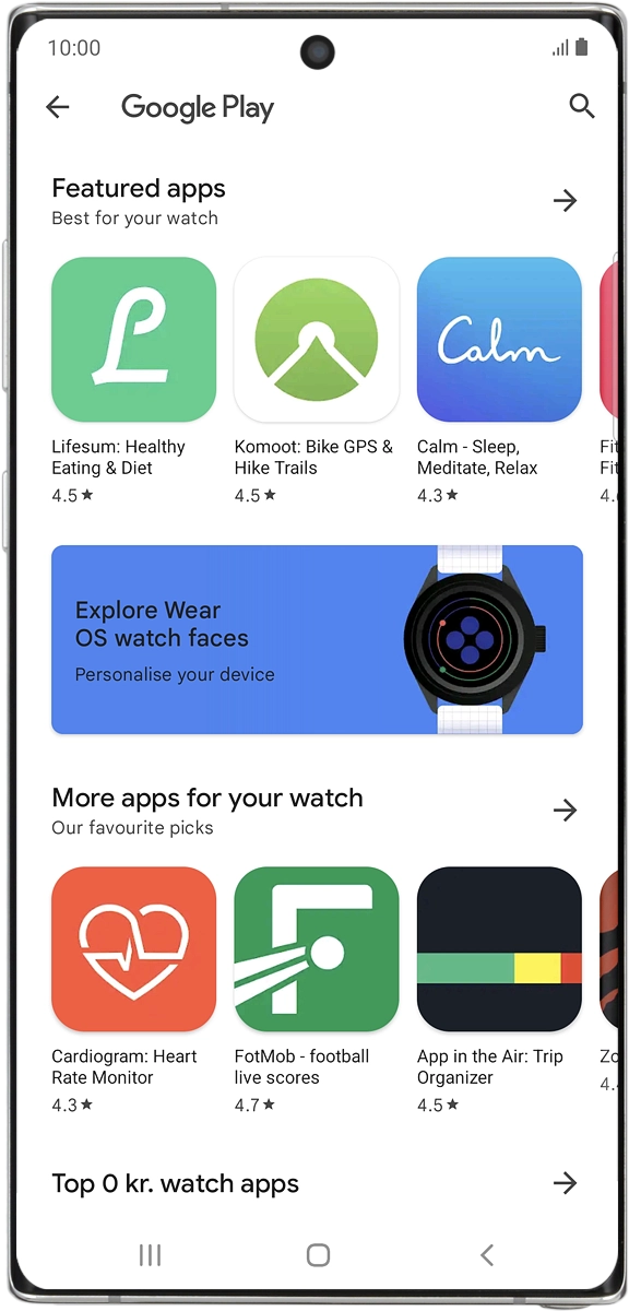 On your phone: Press the search icon.