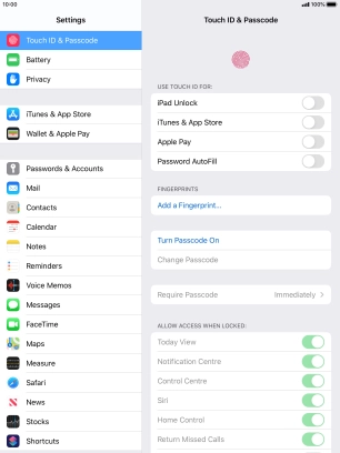 Press Add a Fingerprint... and follow the instructions on the screen to add your fingerprint.