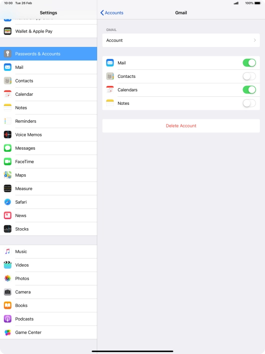 Press the indicator next to 