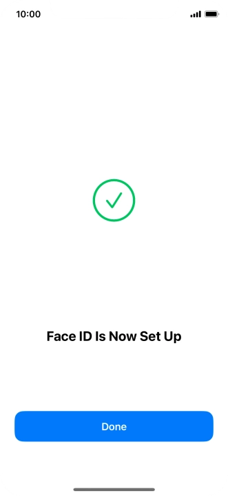 Press Done. If you haven't previously selected a phone lock code, key in a code of your own choice twice.