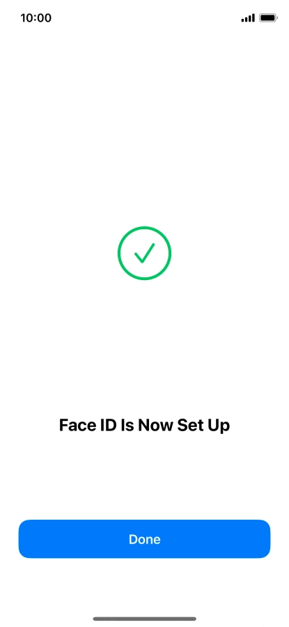 Press Done. If you haven't previously selected a phone lock code, key in a code of your own choice twice.