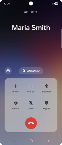 To use Galaxy AI for translation during a call, press Call assist.