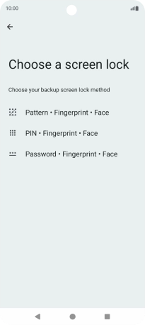 Press the required phone lock code and follow the instructions on the screen to create an additional phone lock code.