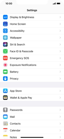 Press Face ID & Passcode.