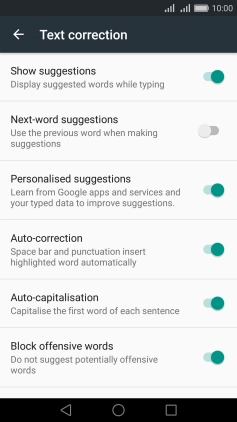 Press the indicator next to 