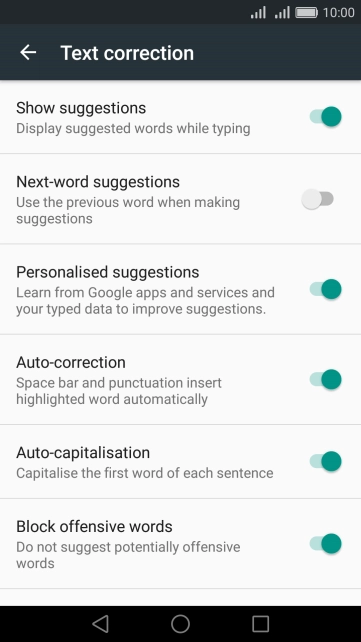 Press the indicator next to 