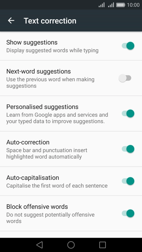 Press the indicator next to 