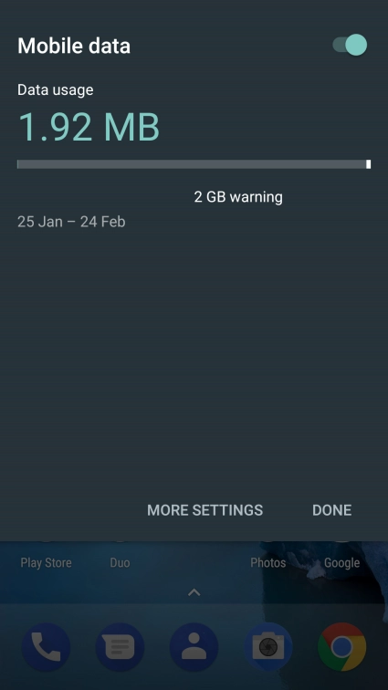 Press the indicator next to 