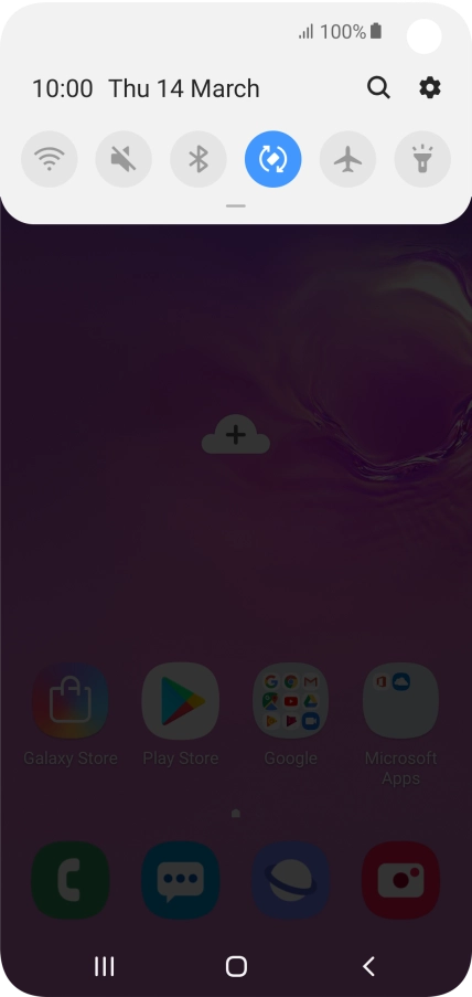 Press the settings icon. Press the settings icon.